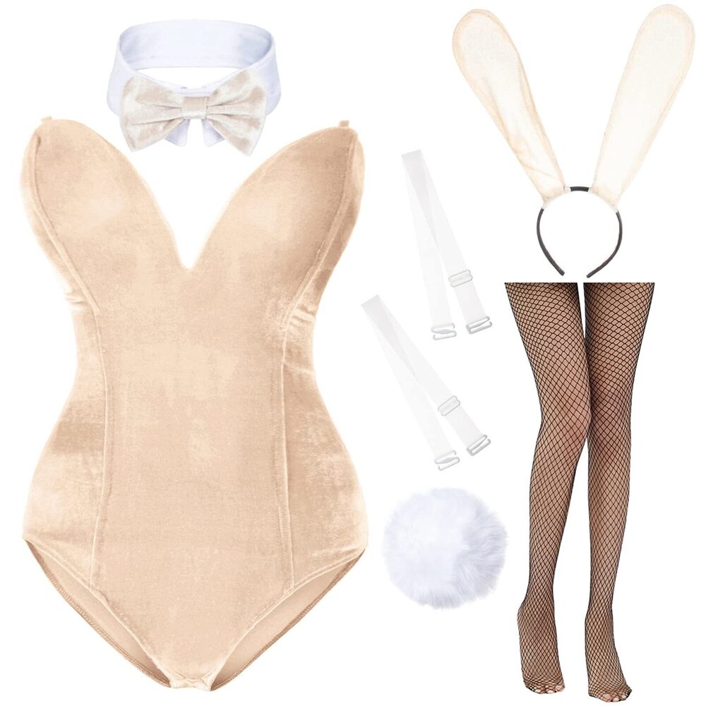2154 Anime Bunny Girl Costume One Piece Bodysuit Halloween Cosplay Catsuit
